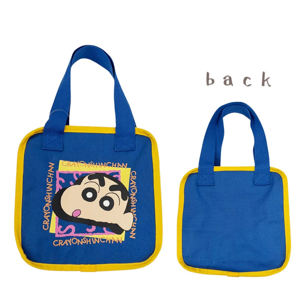 ボックス保冷保温バッグ ブラック/ナチュラル/ブルー