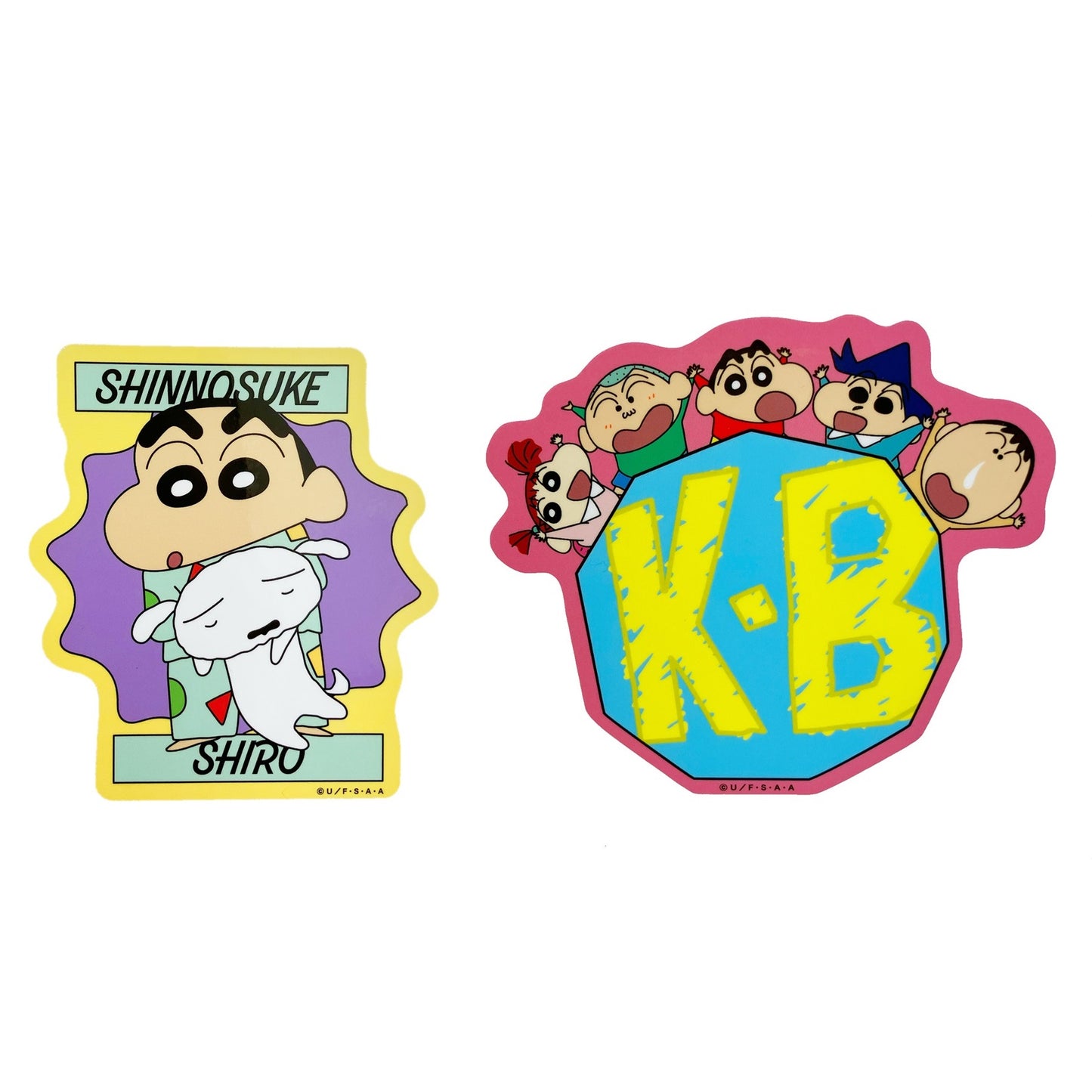 アウトドアステッカー しんのすけ&シロ/K・Bバッジ