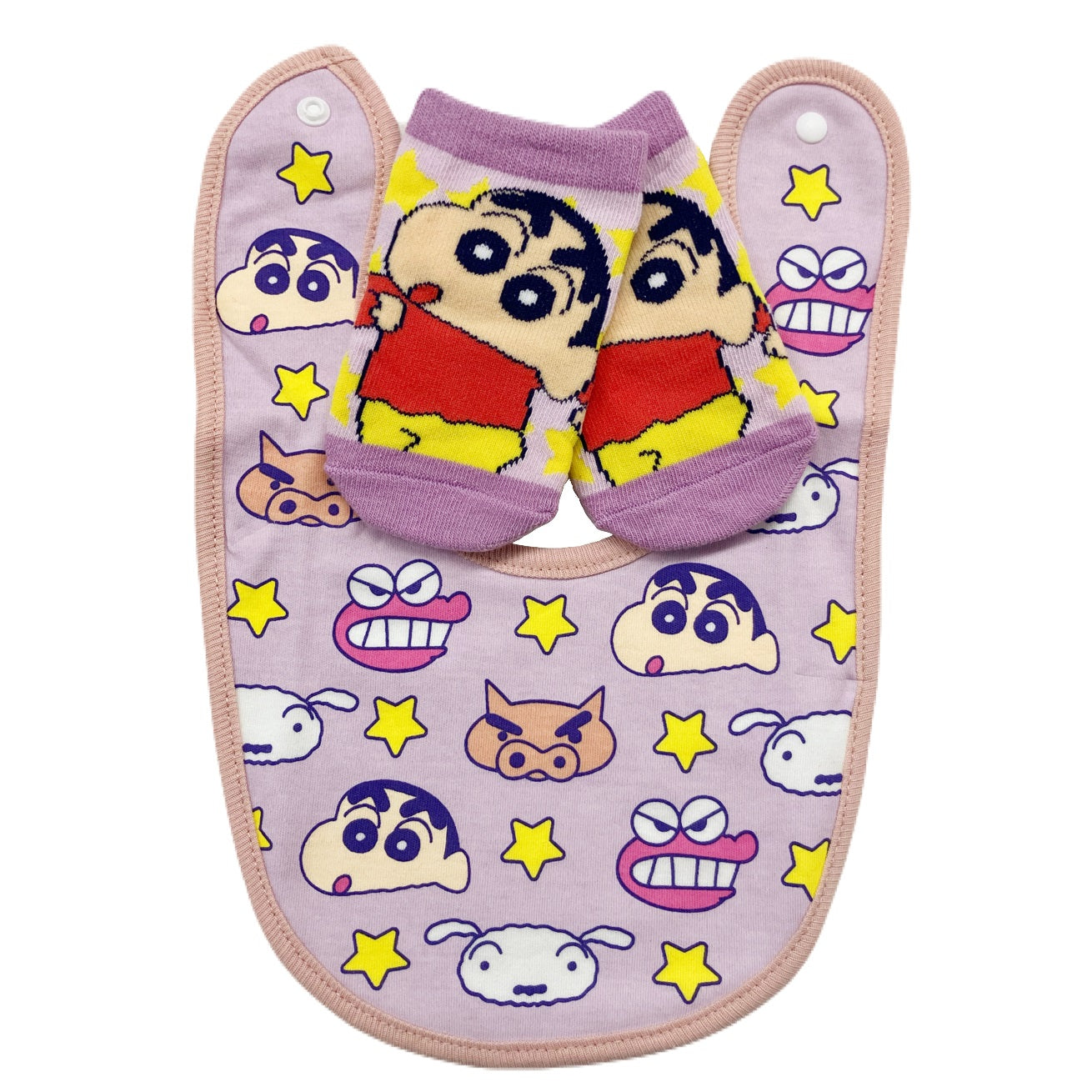 ベビーセット ストライプ/しんちゃん アイス/ひまわり お花/フェイスいっぱい