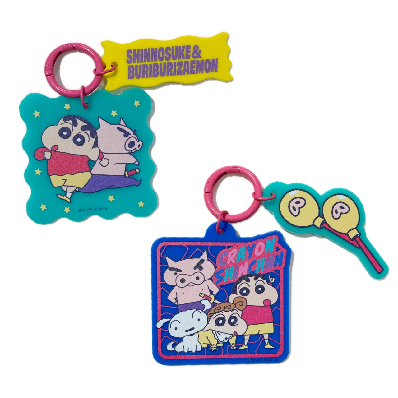 カラーアクリルキーホルダー 集合/しんのすけ&ぶりぶりざえもん