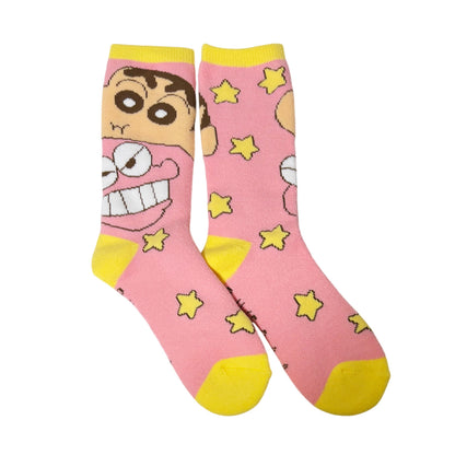 ぽかぽかルームソックス スター／シロのしんのすけ／しんのすけとシロ