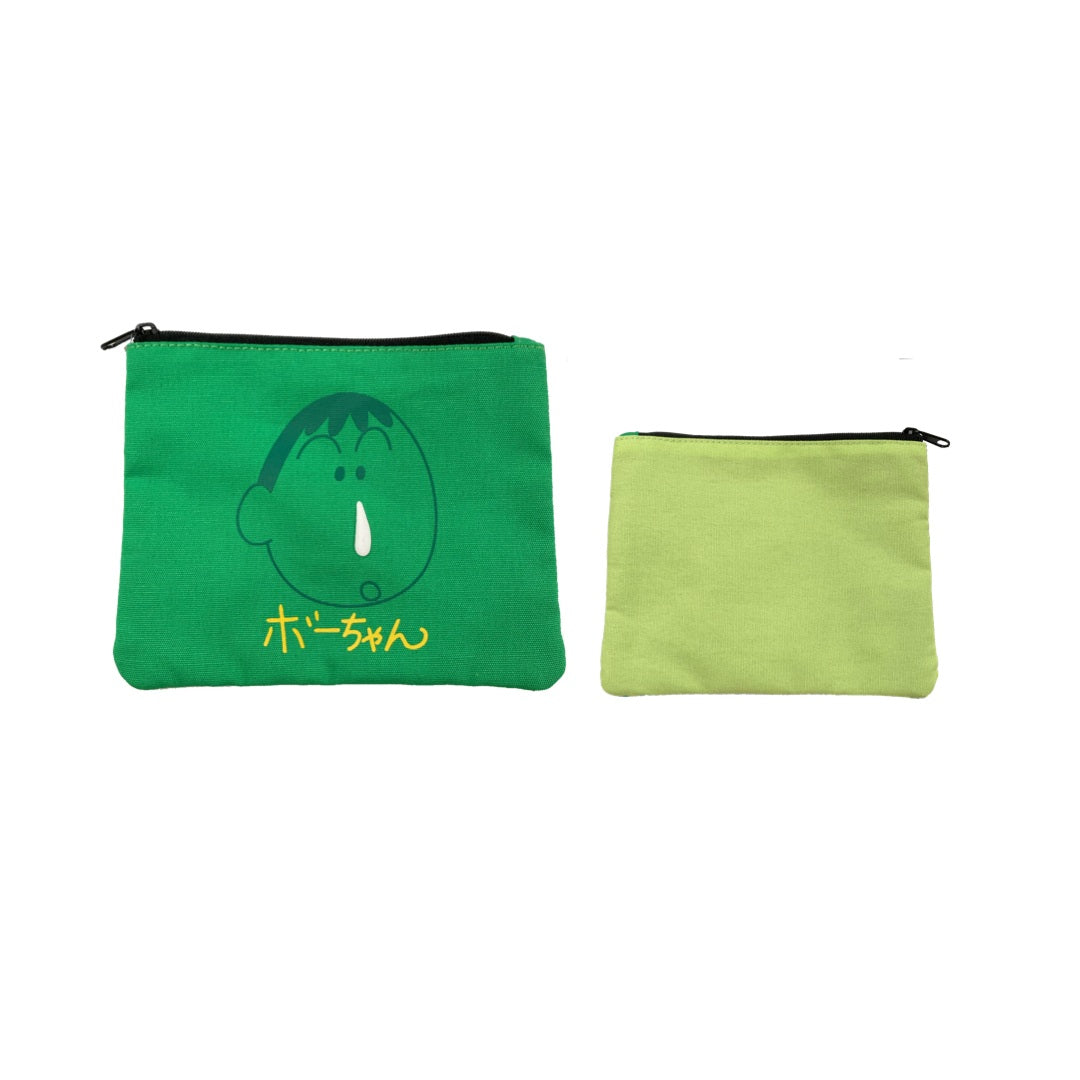 フラットポーチ しんのすけOR／シロBL／ボーちゃんGR