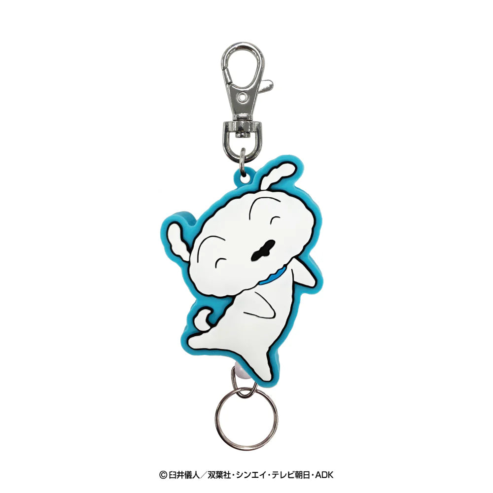 ラバーリールキーホルダー シロ にっこり／ぶりぶりざえもん ジャンプ