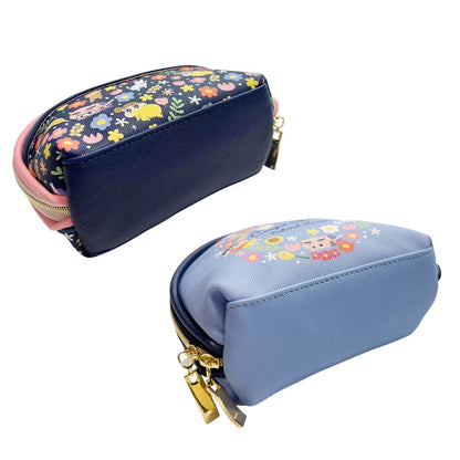 シェルポーチ フラワーシリーズ ネイビー／ブルー