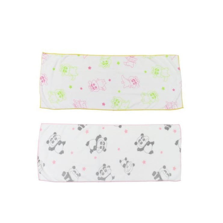 ファストドライフェイスタオル ワニ山さん／パンダ