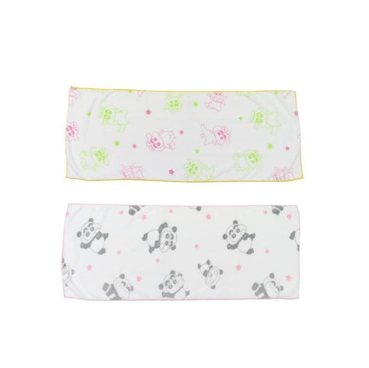 ファストドライフェイスタオル ワニ山さん／パンダ