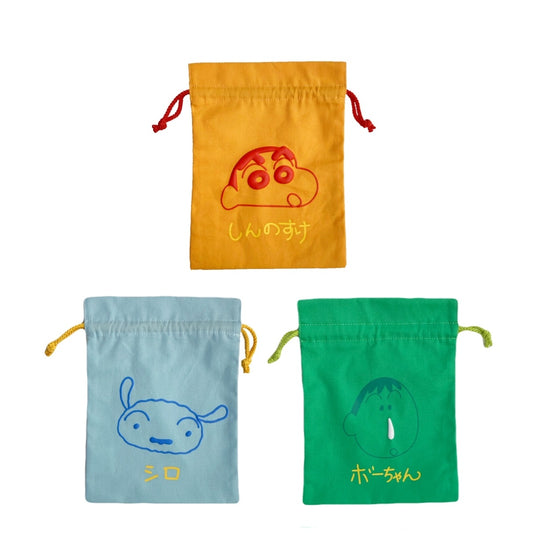 巾着 しんのすけOR／シロBL／ボーちゃんGR