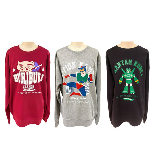 スウェット アクション仮面／ぶりぶりざえもん ロゴ／カンタム・ロボ
