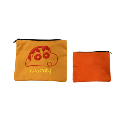 フラットポーチ しんのすけOR／シロBL／ボーちゃんGR