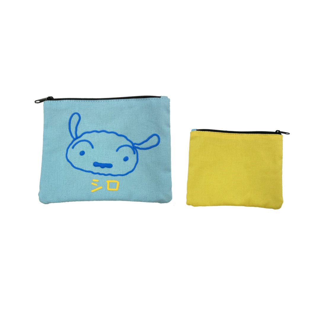 フラットポーチ しんのすけOR／シロBL／ボーちゃんGR