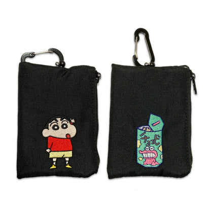リールパスケース ブラック しんのすけ／チョコビ