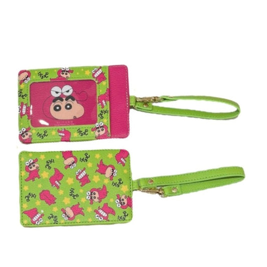 パスケース 総柄 ワニ山さんしんちゃん