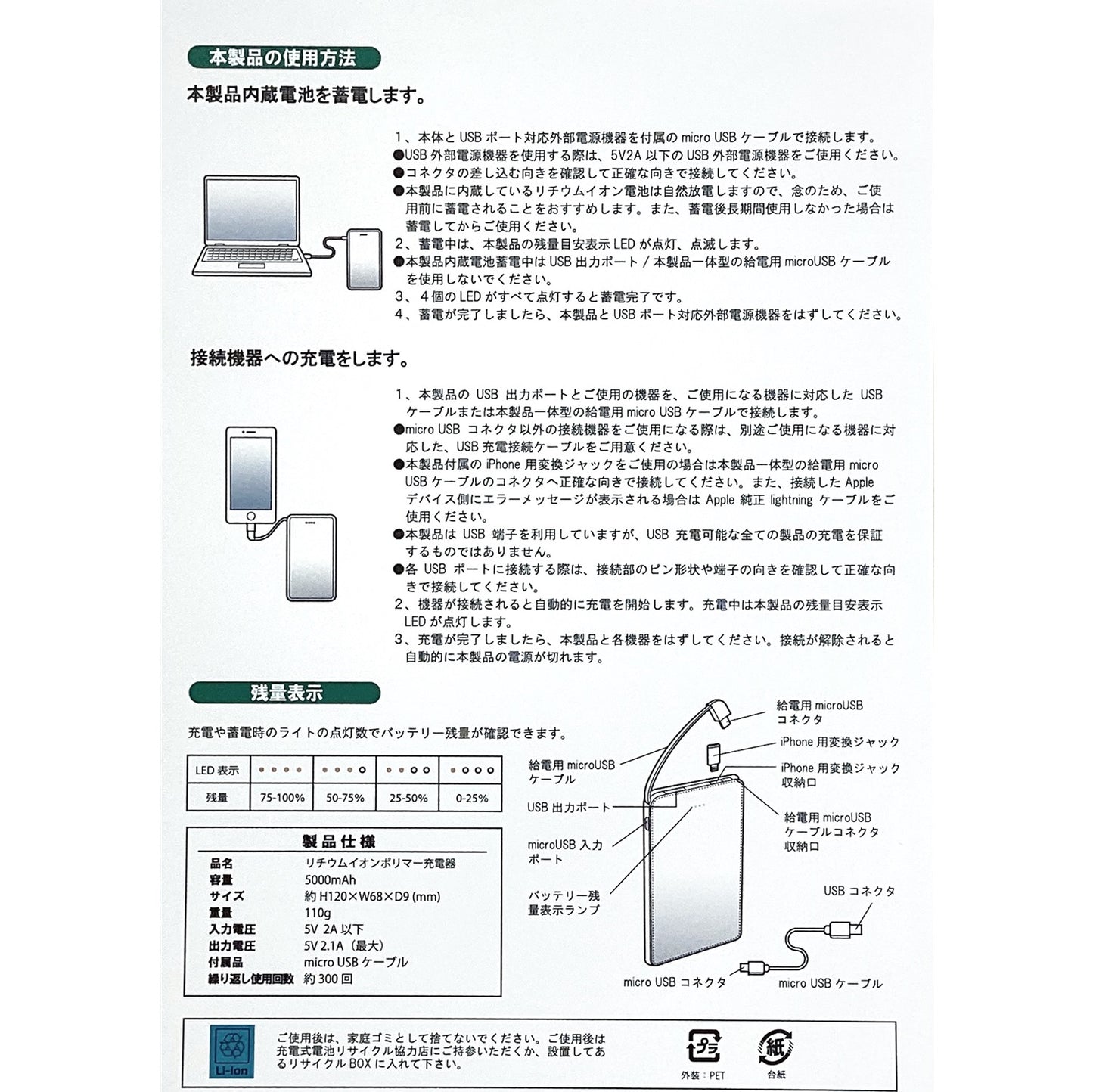 モバイルバッテリー 自己紹介 KY3546RX